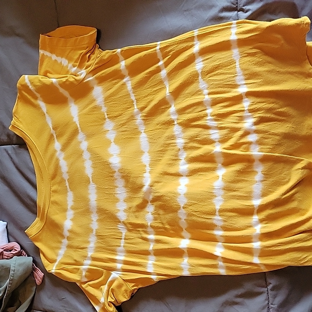 Yellow tie dye shirt